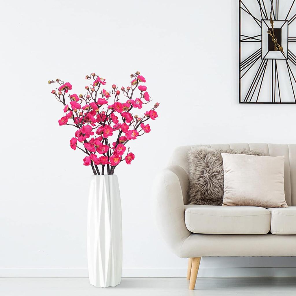 Silk Artificial Flowers Plum Blossom Peach Branch Home Room Dining Table Festival Outdoor Garden Wedding Yard Decora DIY Gifts