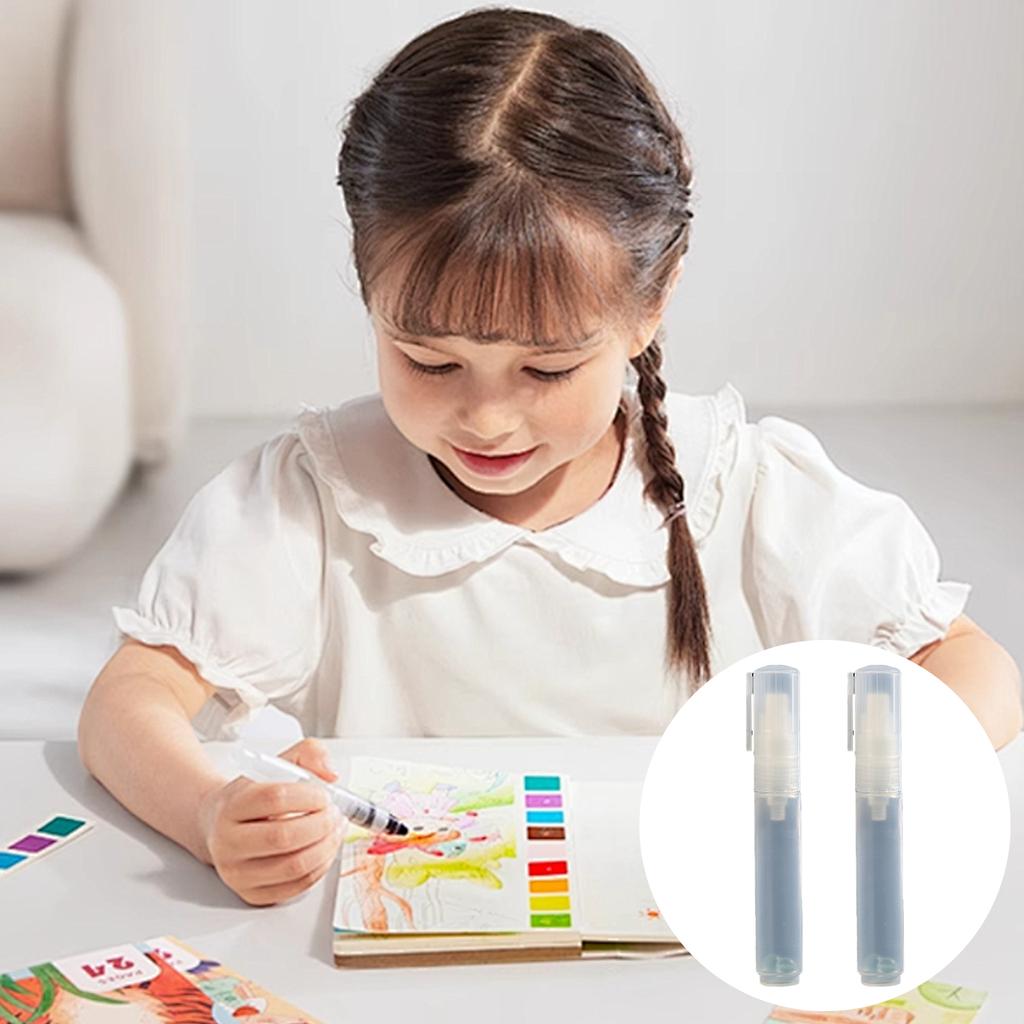 2Pcs 8mm Flat Tip Empty Paint Pens Acrylics Empty Marker Clear Pen Rod Refillable Empty Paint Marker for School Office