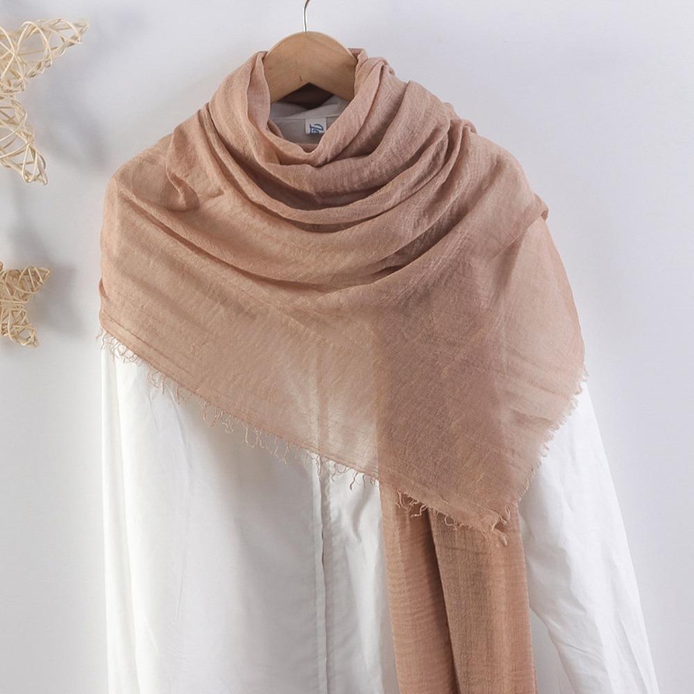 Long Musulman Hijab Scarf Cotton Linen Muslim Wraps Shawl Fashion Islamic Turban Women  Female