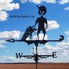 Weather Vane Ornament: Outdoor Wrought Iron Spray-Painted Roof Decoration Metal Craft