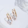 Kienl New Simple Square Natural Zircon Earring For Women  Rose Gold Color Vintage Big Drop Earring High Quality Daily Jewelry
