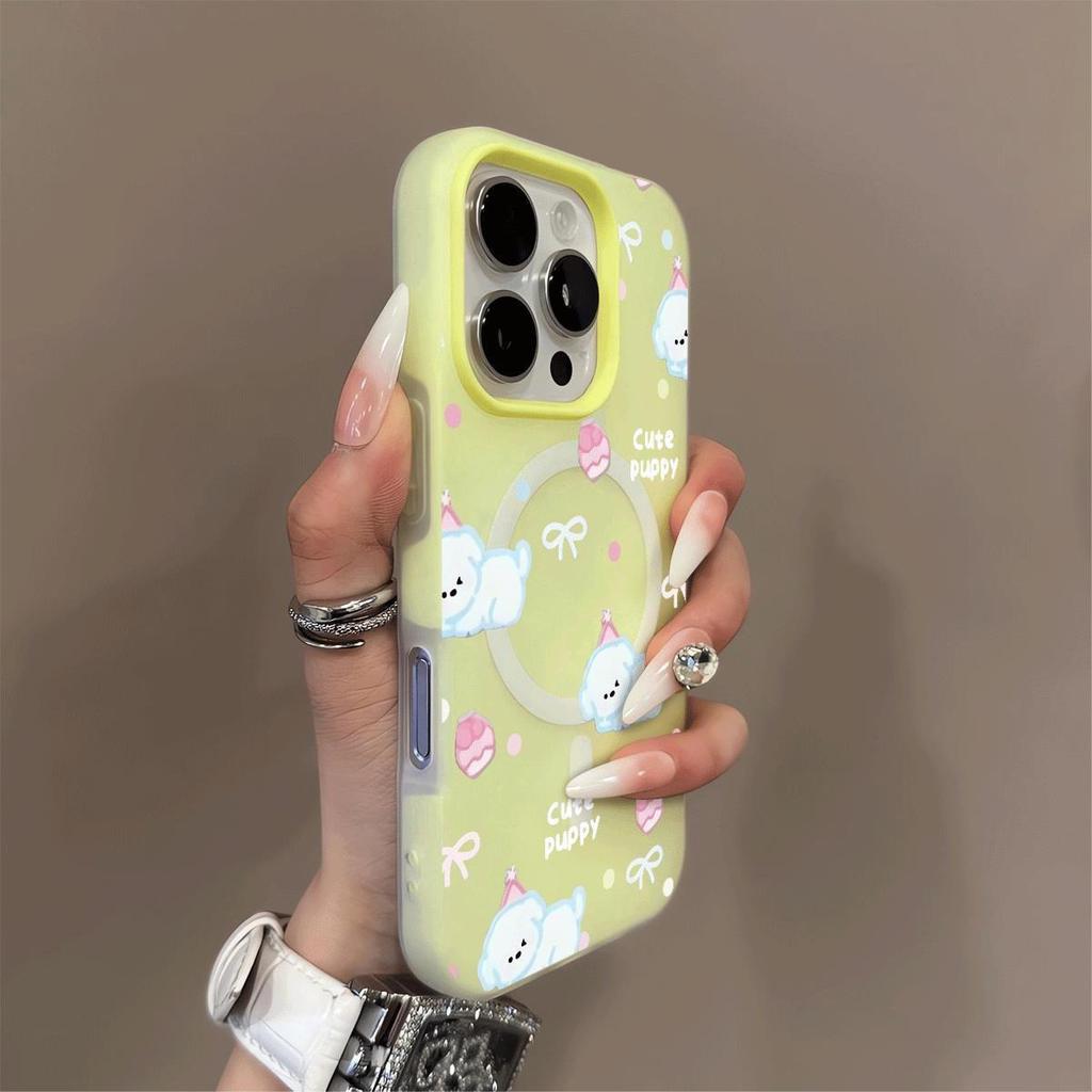 Cartoon Magnetische Jelly Zwei-in-Eins Handyhülle All-inclusive Handyhülle Transparent Sommer 14pm Modische Magnetische Handyhülle