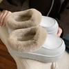 Thick Soled Cotton Slippers 2025 Women's Winter Fashion Outerwear Warm Cotton Boots Waterproof Bag Heel Cotton Shoes