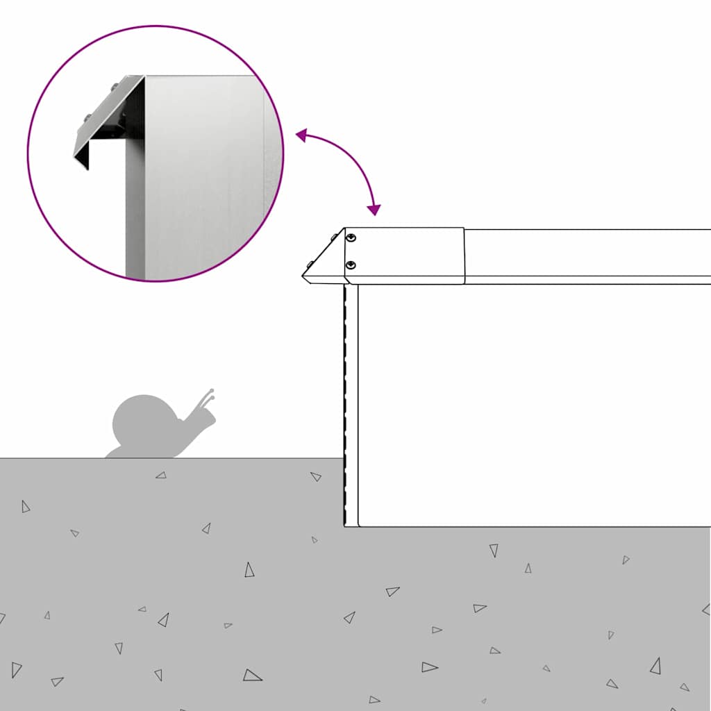 Snail Fence 4 pcs Silver 100 x 3.5 x 25 cm Galvanized Steel