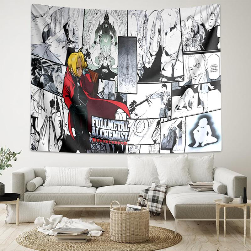 1pc Fullmetal Alchemist Tapestry, Living Room, Bedroom, Office, Party Decor, Ideal Festive Gift