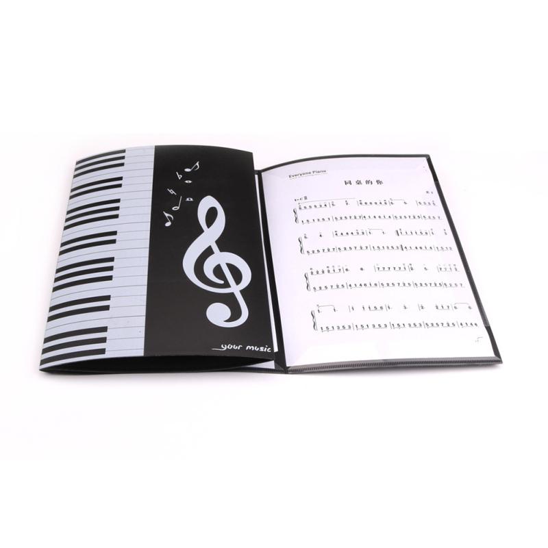 musiciens /étudiants A4 taille 40 pages dossier de musique de feuille dossier de musique de partition de Piano pour les joueurs