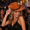 Star Decoration Western Cowboy Hat Felt Western Fedora Trendy Jazz Hat  Outdoor Photos