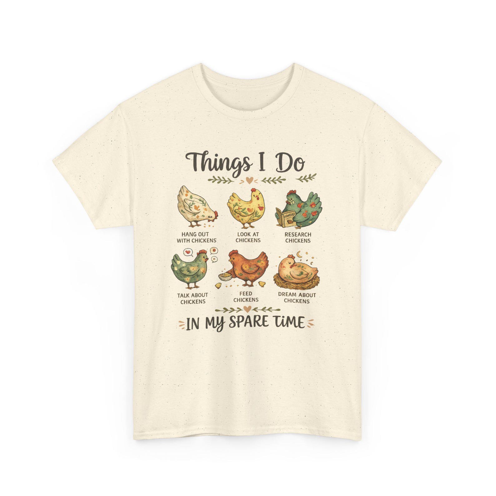 Things I Do In My Spare Time Chicken Shirt Funny Farm Chicken Lover Tee S