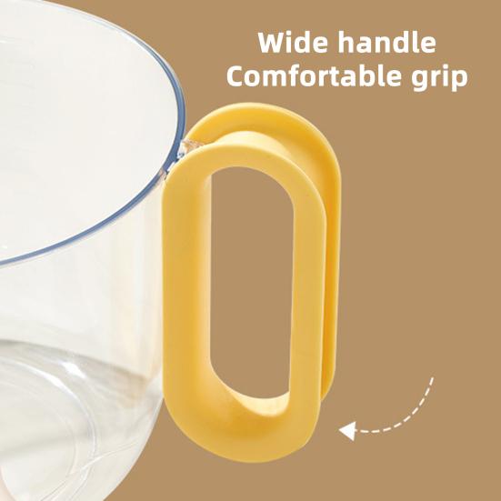 Egg Beating Cup with Handle And Filter Plate Plastic Measuring Cup for Cooking And Baking Kitchen Supplies for Egg Liquid Filtration Fruit Cleaning