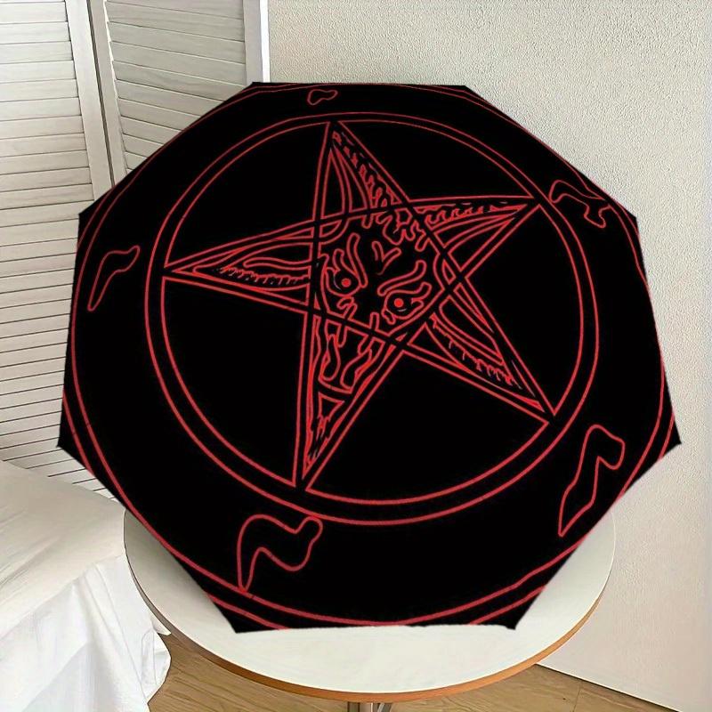 1pc Baphomet, Sigil Print Umbrella , Multi-functional Umbrellafor Men & Women, Valentine's Day Gift0817133