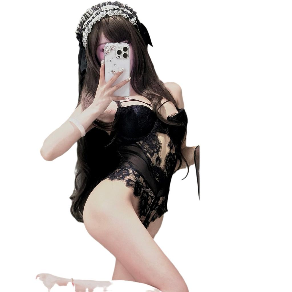 Sex Underwear Sexy Uniform Seduction Pajamas Pure Desire Small Breasts Show Big Bow Onesie Free