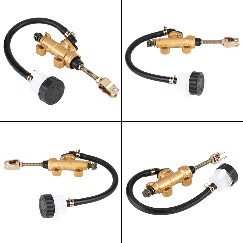Brake Pump For Rps Minibike,Rear Brake Pump Motorbike Master Cylinder,Universal Rear Foot Brake Master Cylinder Pump with Reservoir Hydraulic Brake