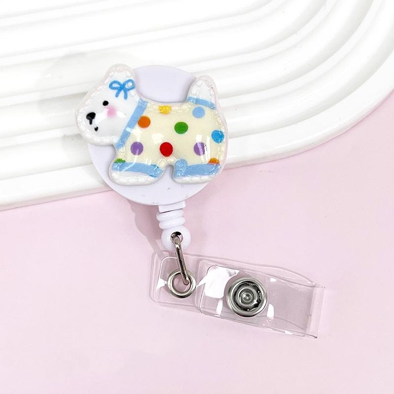 Cute Dog Design Medical Staff ID Badge Holder Retractable Name Tag ID Badge Reel Anti-loss Badge Holder Back To School Supplies
