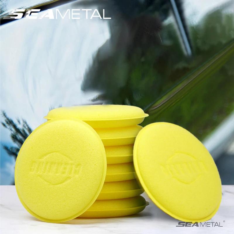 12pcs Car Round Waxing Polish Sponges High Density Foam Applicator Pads Polishing Sponges for Car Detailing Tools