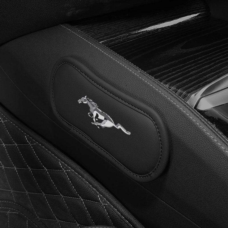 Leather Car Pillow Car Knee Pad Elastic Memory Foam Leg Pad For Ford Focus mk2 mk3 Fiesta mk7 Ranger Mondeo mk4 S-MAX Kuga Mustang