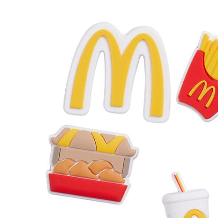 Crocs Hamburger French Fries PVC Shoe Accessories Unisex Shoe Accessories Multicolor 10012633