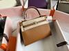 2025 New Style Top Layer Handheld Leather 25cm Outer Strap Epsom Single Handle Tote Bag Women's Bag
