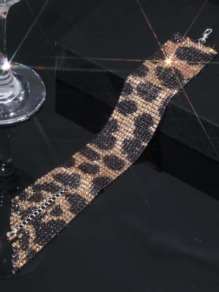 DINGKA Sparkly Wide Band Rhinestone Tassel Bracelet: Versatile Diamond Bangle for Women, Fashion Hand Jewelry.