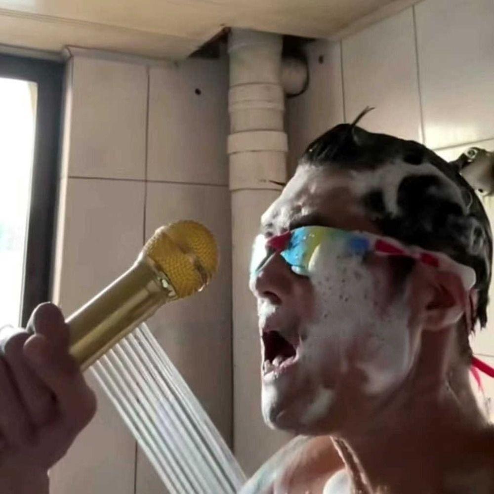 High-pressure Microphone-shaped Shower Head Funny Shower Sprayer New Showerhead Bathroom