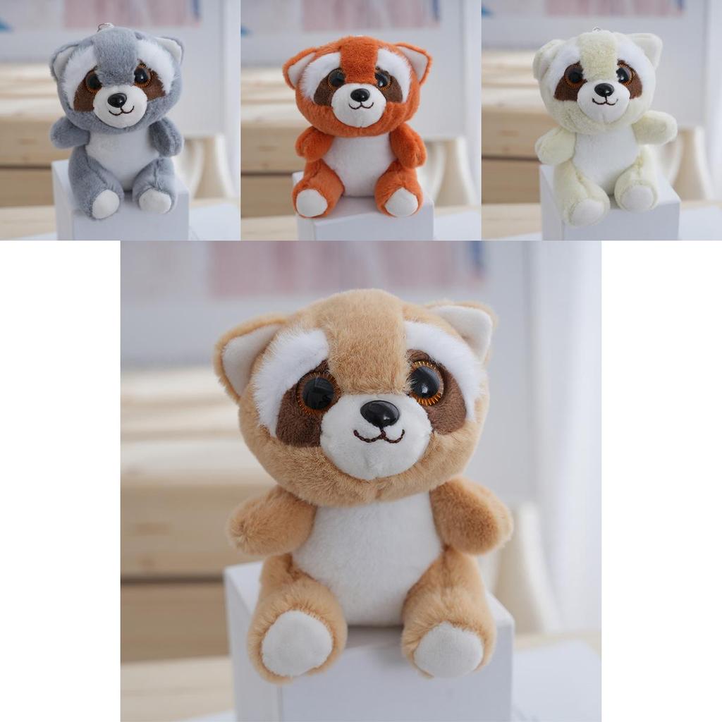 Cute Little Raccoon Plush Toy Keychain Fluffy Panda Doll Bag Pendant Gift