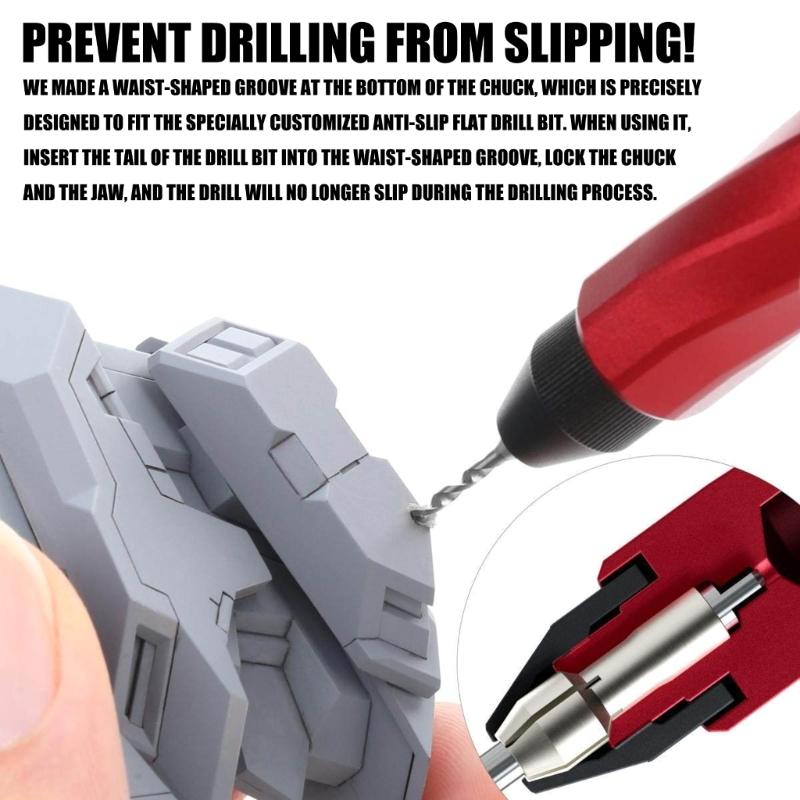 Precisions Double Bearing Hand Drill Tool For Model Making With Antislip Design And Strong Steel Bits