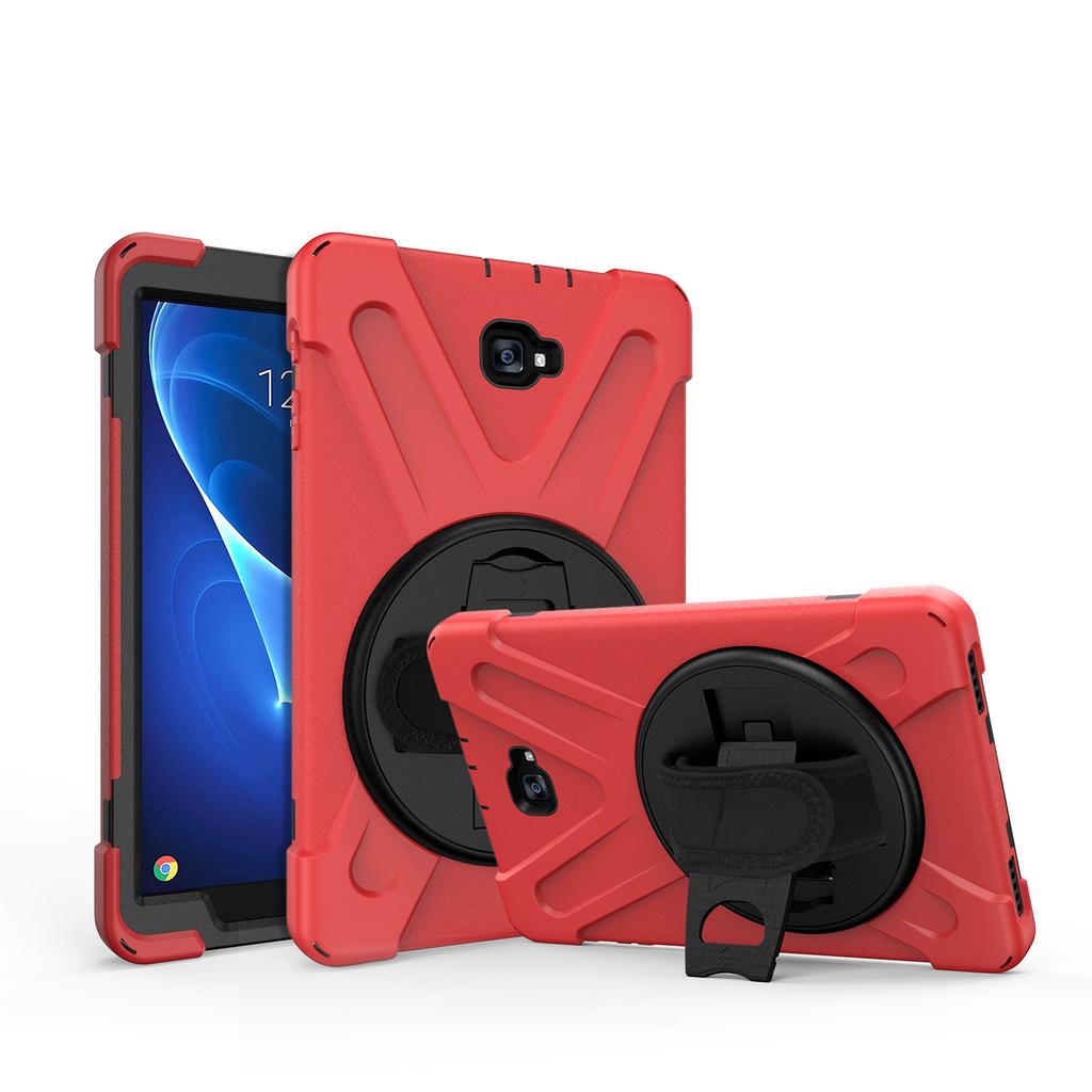 Suitable for Samsung SM-T580 Pirate King Hand Strap Stand Tablet Protective Case T585 Silicone Protective Shell