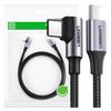 USB-C To USB-C Cable, Angled Ugreen US255, 3A, 60W, 2M (Black)