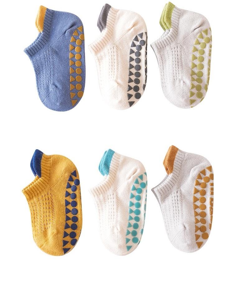 3 Pairs Babys Cotton Thin Mesh Socks Comfy Breathable Kids Boys Girls Non-slip Floor Socks