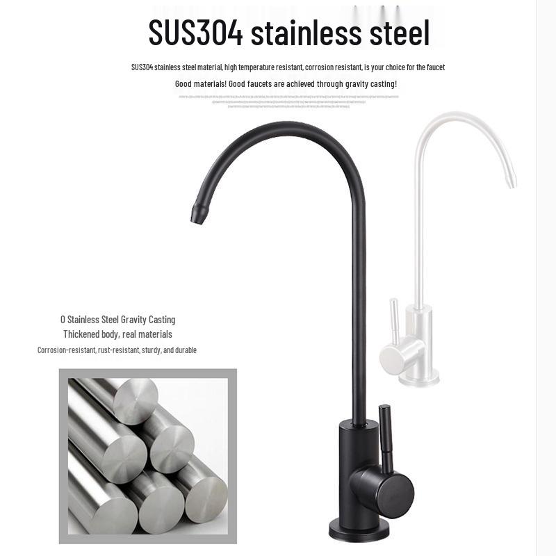 Lead-Free 304 Stainless Steel Direct-Drinking Kitchen Sink Water Purifier Faucet