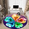 1pc Diamond Clover Chair Carpet for Office, Soft Comfortable Mat For Office, Living Room, Bedroom, Machine Washable Carpet yy251112012
