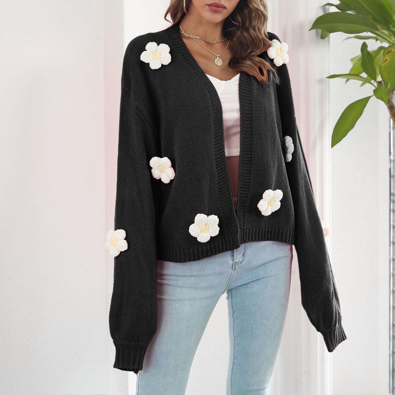 Dámská móda Ležérní podzimní zimní kardigany s dlouhým rukávem