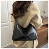 Retro Style Faux Leather Tote Bag for Women Large Capacity Shoulder Handbag