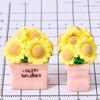 Miniature Potted Flower Mini Resin Artificial Bonsai Dollhouse Accessory Tiny Fairy Garden Ornaments for DIY Crafts