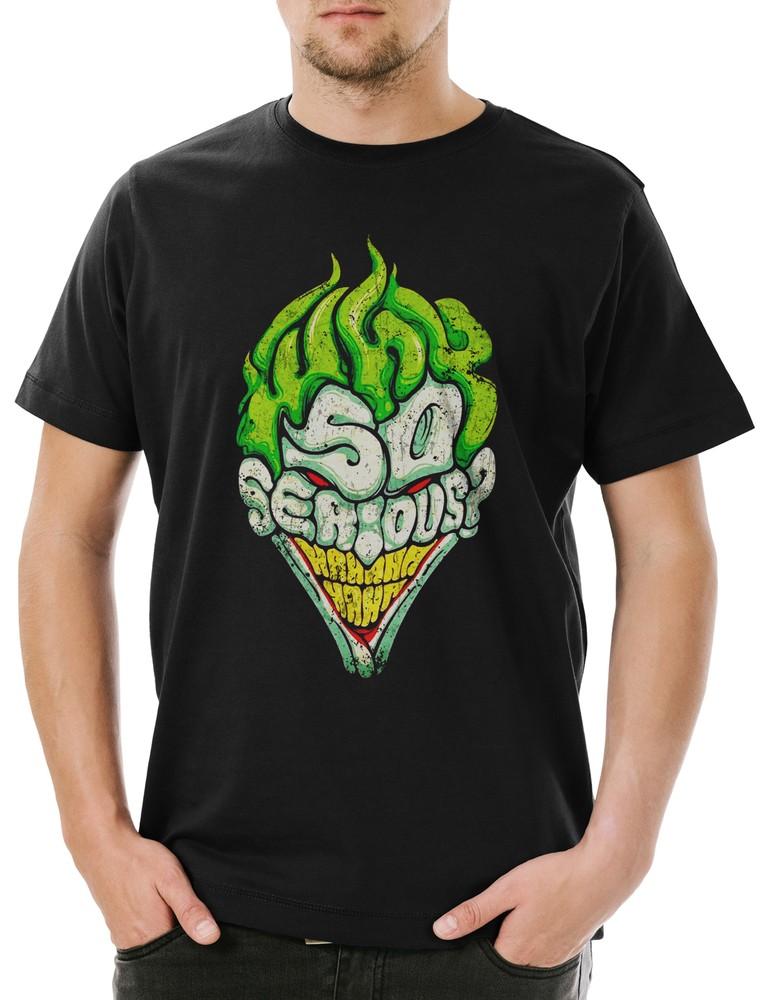

Why So Serious Mens T-Shirt Gotham TV City Dark Wayne Knight Joker Enterprises 4XL