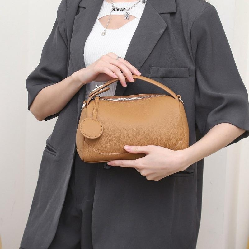 Borsa a Cuscino Versatile Vera Pelle Semplice Borsa a Mano in Morbida Pelle Borsa a Spalla Piccola a Tracolla