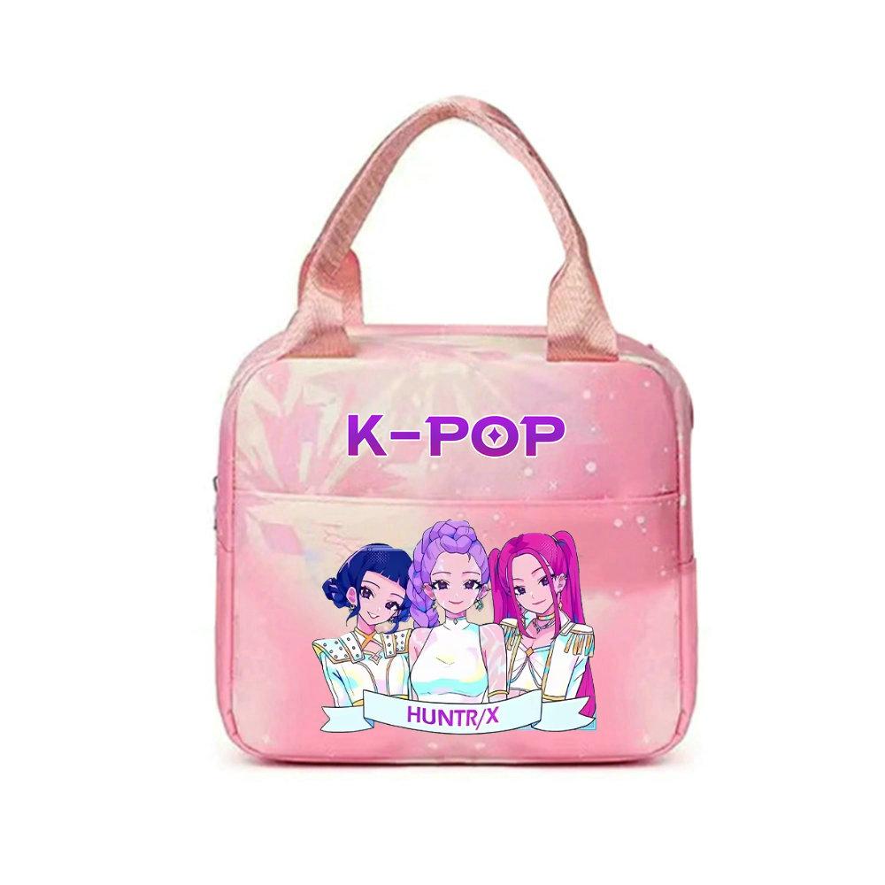 KPop lovci démonů Kancelářští pracovníci S obědovým sáčkem Přenosný izolovaný velkokapacitní obědový sáček Taška přes rameno Dvouúčelový