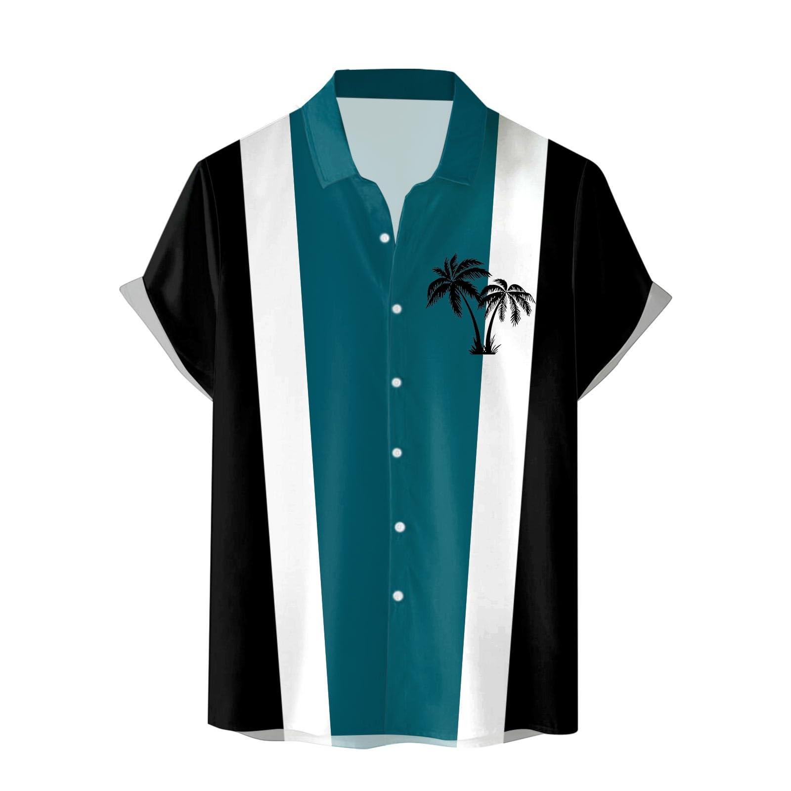 

Новая мужская повседневная приталенная модная рубашка с короткими рукавами с 3D-принтом XXXL