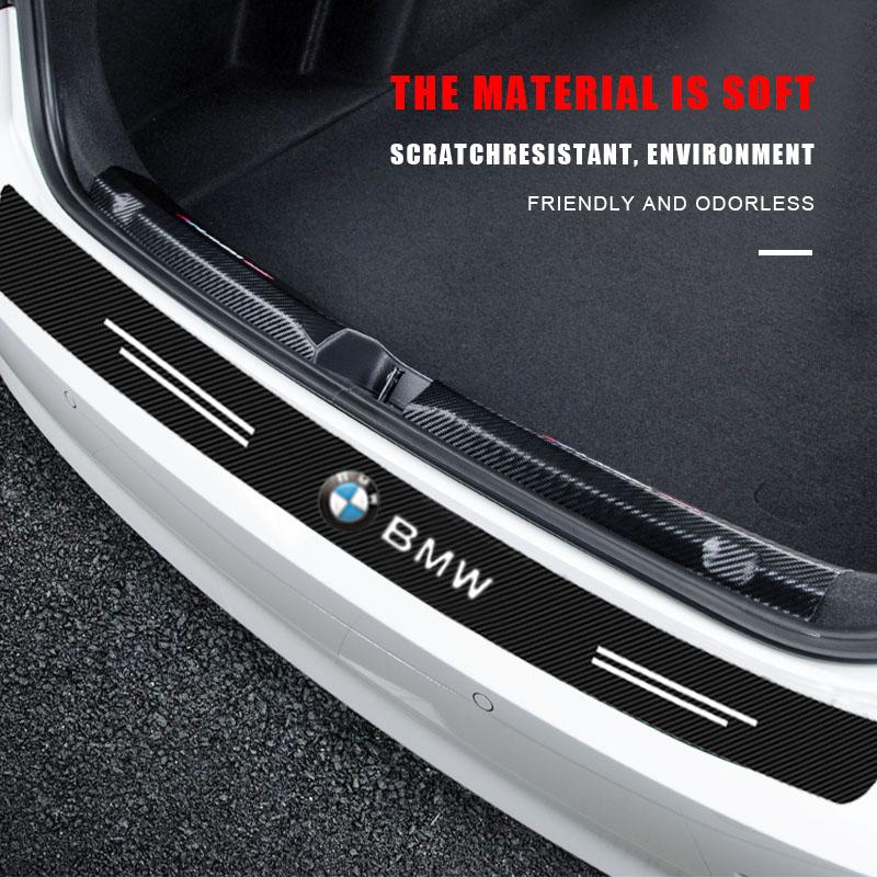 1pcs Carbon Fiber Car Trunk Rear Bumper Sticker Guard Plate Protector For BMW 1 3 4 5 7 Series X1 X3 X4 X5 X6 E81 E87 F30 F31 F34 F32