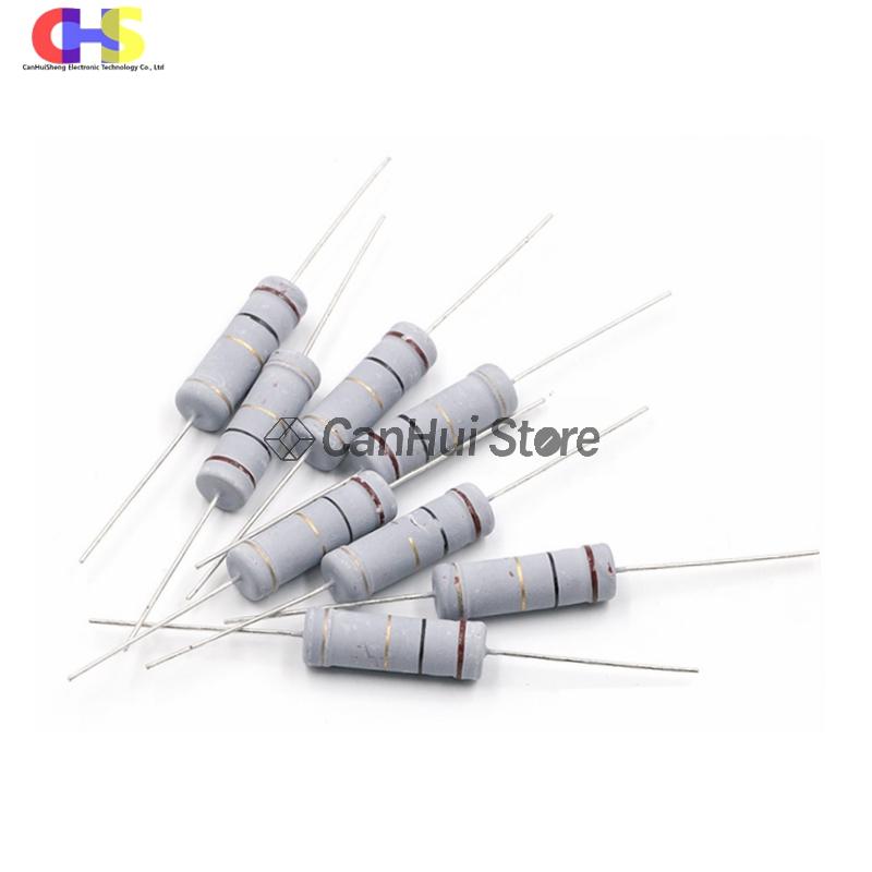 20PCS 3W Carbon Film Resistor 5% 1R ~ 1M 1.5R 4.7R 10R 22R 33R 47R 10K 100K 18 27 36 51 75 82 910 4K7 Ohm Electronics Resistance