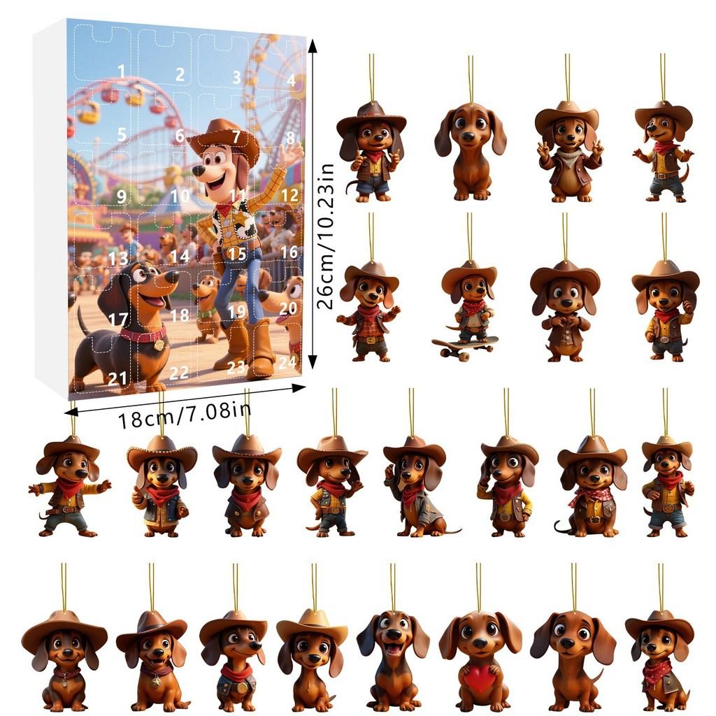 Christmas Dachshund Blind Box Decor With Acrylic Material For Holiday Tree Ornaments And Gift Giving