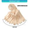 Luxurious Cotton Hijab Scarf for Women Breathable Comfortable Ruffled Trim Head Wrap Shawl Wrap for Culture Event Wear