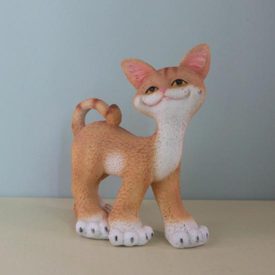 Fortune Cat Ornament Resin Material Fine Craftsmanship Cat Sculpture Wealth Symbol Decor Home Party Decoration