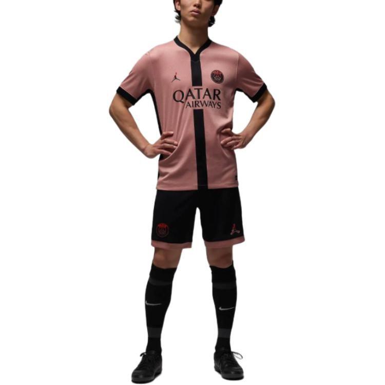 Jordan Dri Fit Paris Saint Germain Soccer Jersey Fan Edition Unisex Rusty Pink/Black/Black FQ2024-686