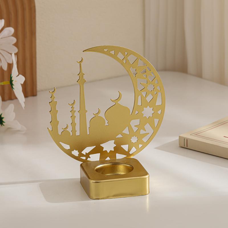 Ramadan Kareem Kerzenständer Dekorationen Muslimischer Kerzen Räucherstäbchenhalter Islamische Party Eid Mubarak Kerzenständer Tischornament Dekor