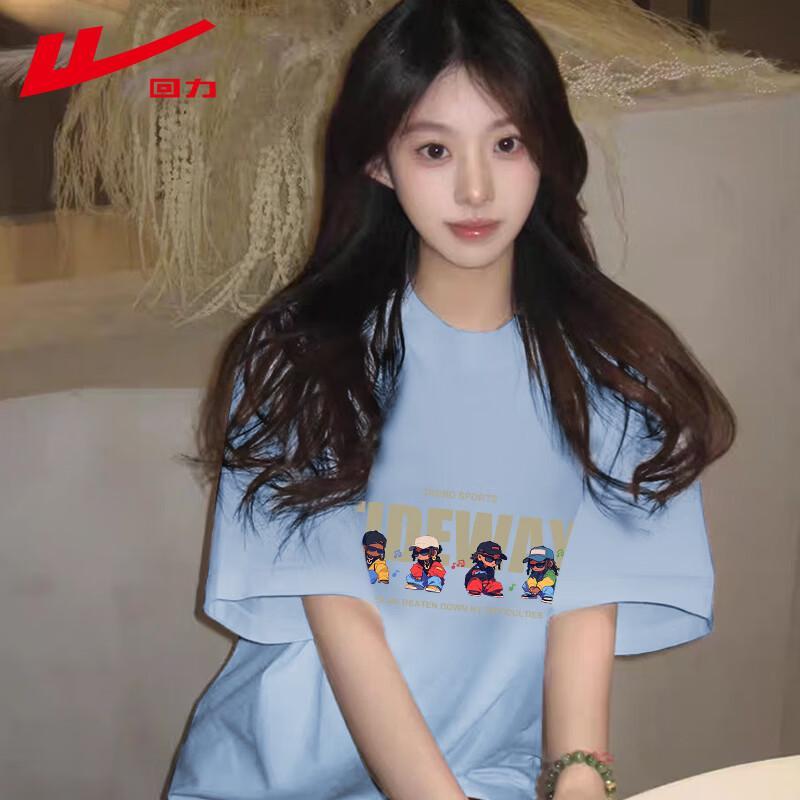Warrior Women's Round Neck Pure Cotton Summer T-Shirt with Cartoon Print
