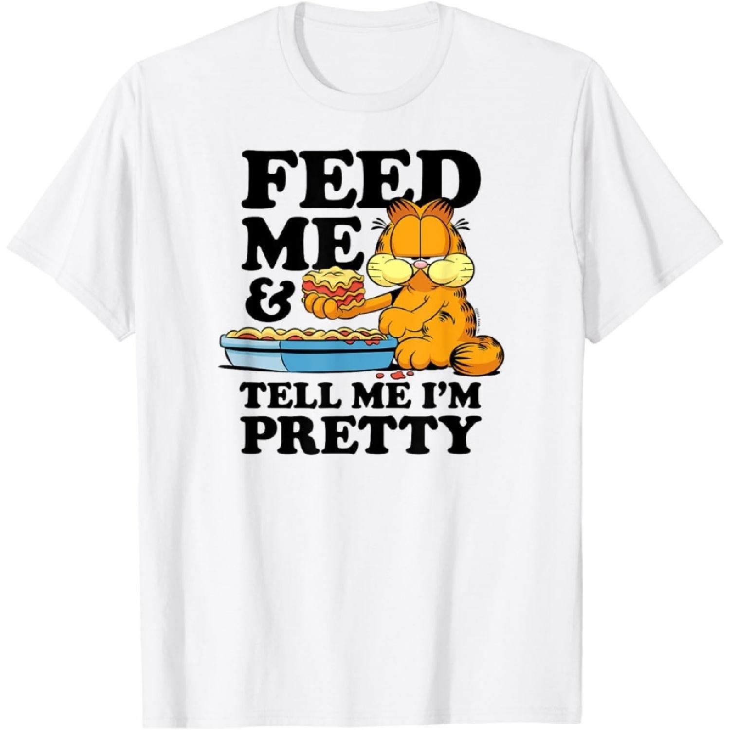 Garfield - Feed Me Lasagna And Tell Me I m Pretty T-Shirt XXXXXL белый