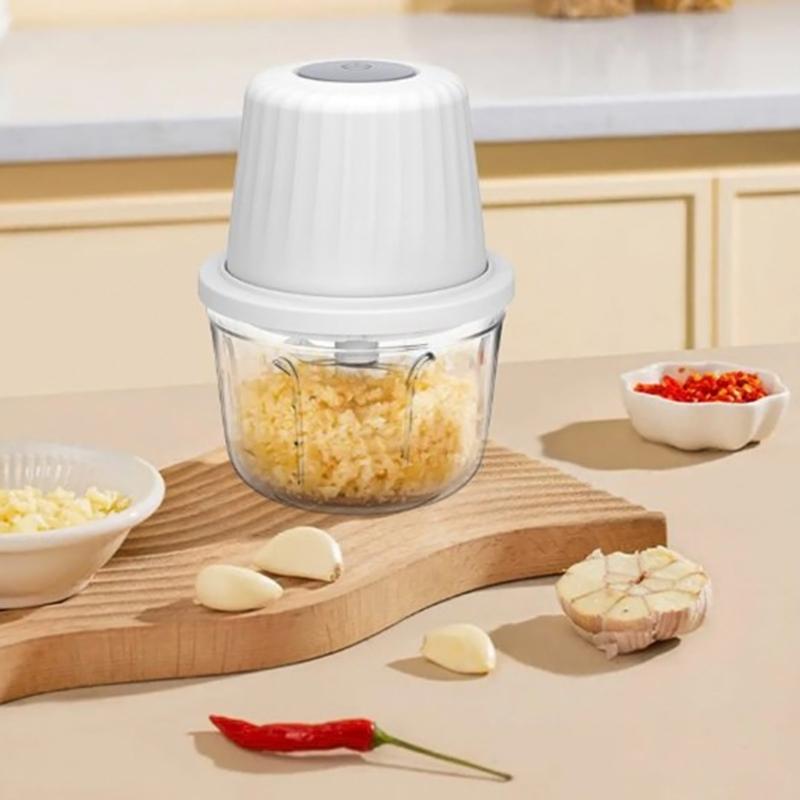 Efficient Electric Garlic Chopper Cordless High Efficiency Meat Grinder Mini Food Processor for Quick Vegetable Chopping