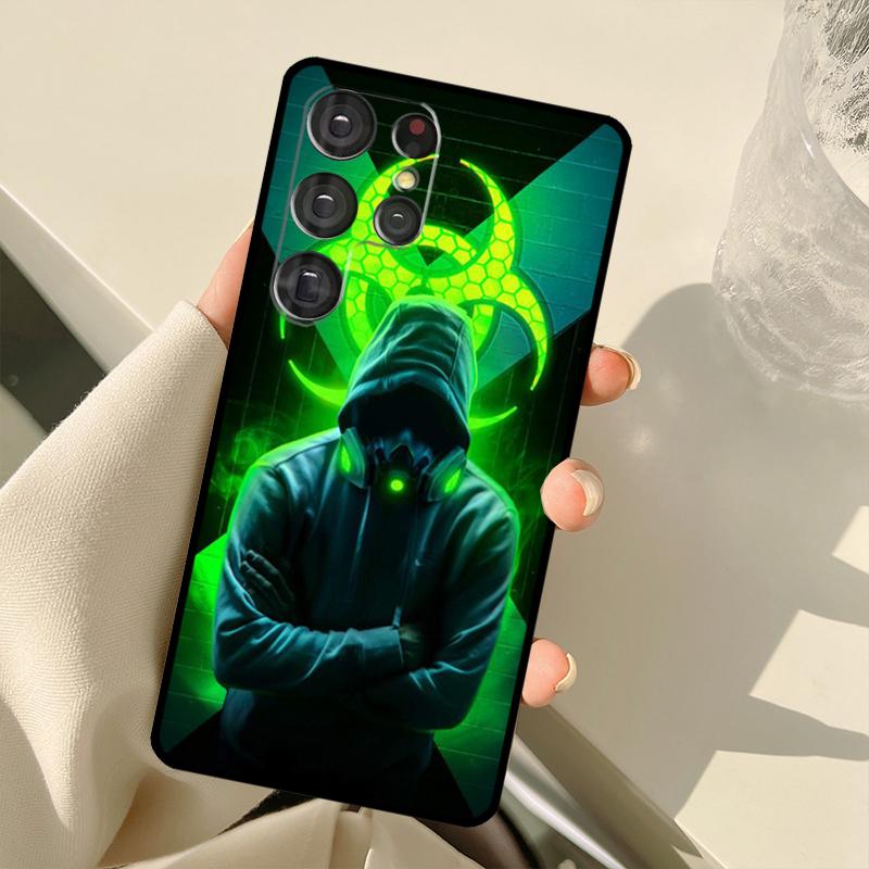 Biohazard Symbol For Samsung Galaxy S23 S22 Ultra S21 S20 FE S8 S9 S10 Note 10 Plus Note 20 Ultra Phone Case