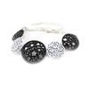 NOA [J3178] - Designer Bracelet 'Flora' Black White