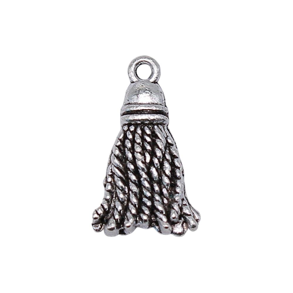 

5шт Кисточки Шармы Амулеты Античное серебро Цвет Цинковый сплав 20X11mm